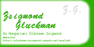 zsigmond gluckman business card